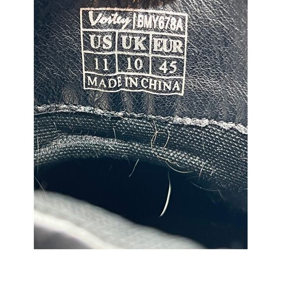 Vostey Motorcycle Boots Black Leather Mens 11 - Picture 8 of 8